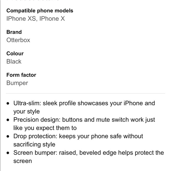 NEW OtterBox Symmetry iPhone X / Xs Black 1 piece - Picture 6 of 16